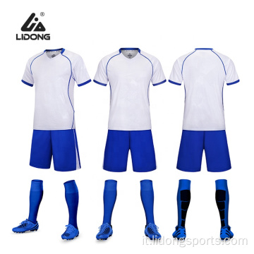 Fabbrica cinese Design Il tuo marchio Soccer Jersey Soccer L maglia per bambini Donne Uomo